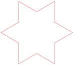 Del sidekantene i 3 like store linjestykker,  erstatt det midterste linjestykket med to sider av en likesidet trekant, generasjon 1.
